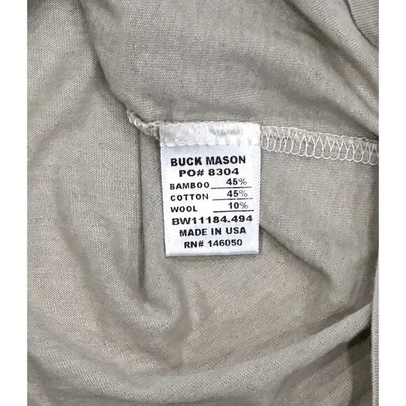 Buck Mason Women's Cloud Jersey Wool Blend Slim Fit Made In USA Top Tee T-Shirt - Picture 2 of 6